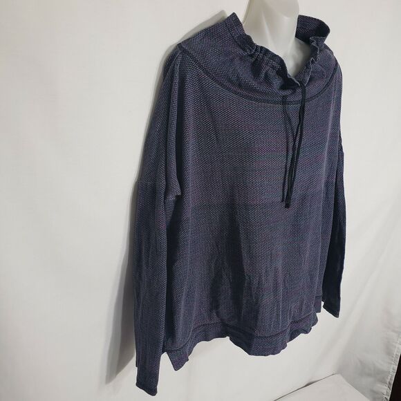 Talbots Womens Sweatshirt Medium Funnel Neck Drawstring Pullover Athleisure - Picture 6 of 8